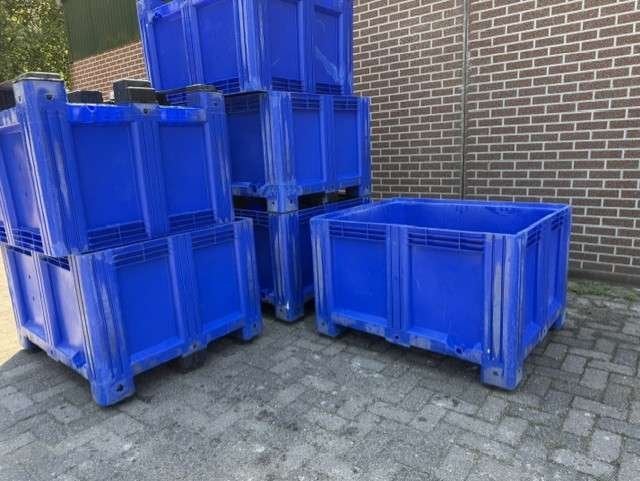 Kunststof palletbox 1200x1000 Blauw Gebruikt, Niet ingevuld, 100 cm of meer, 60 cm of meer, Niet ingevuld