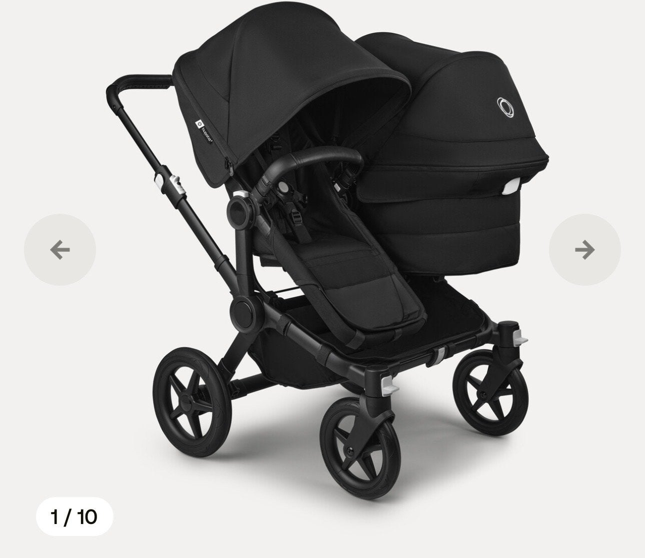 Bugaboo Donkey 3 Duo Kinderwagen Zwart - Zo goed als nieuw