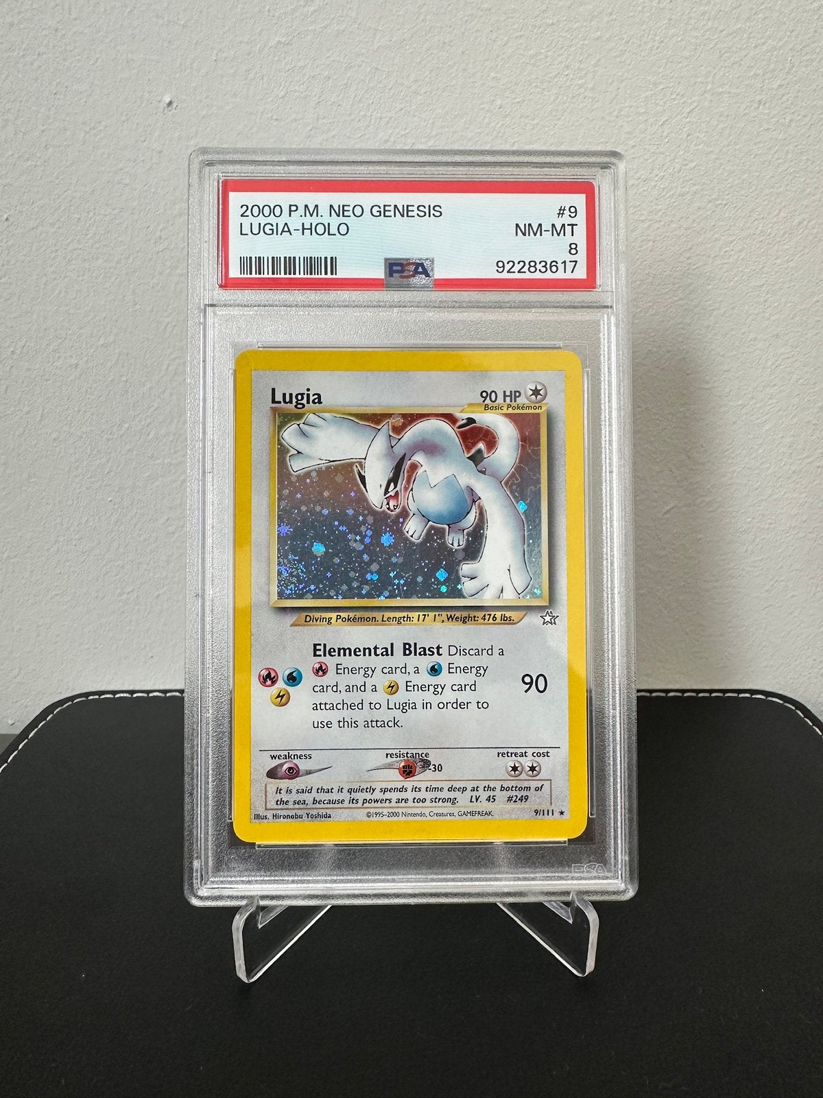 Pokémon - Lugia Neo Genesis - PSA 8!, Ophalen of Verzenden, Nieuw, Losse kaart, Foil