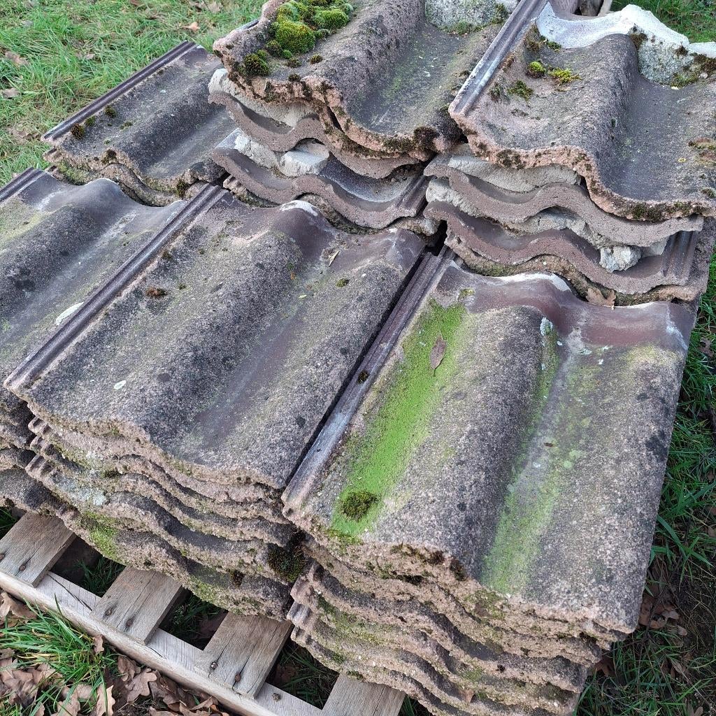 Dakpannen; te koop, Doe-het-zelf en Verbouw, Dakpannen en Dakbedekking, Ophalen, Gebruikt, Steen of Klei, 15 m² of meer