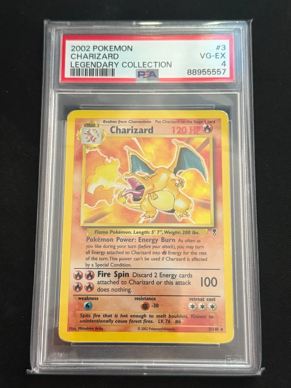 2002 Pokémon Charizard Legendary Collection holo  PSA 4, Hobby en Vrije tijd, Verzamelkaartspellen | Pokémon, Ophalen of Verzenden