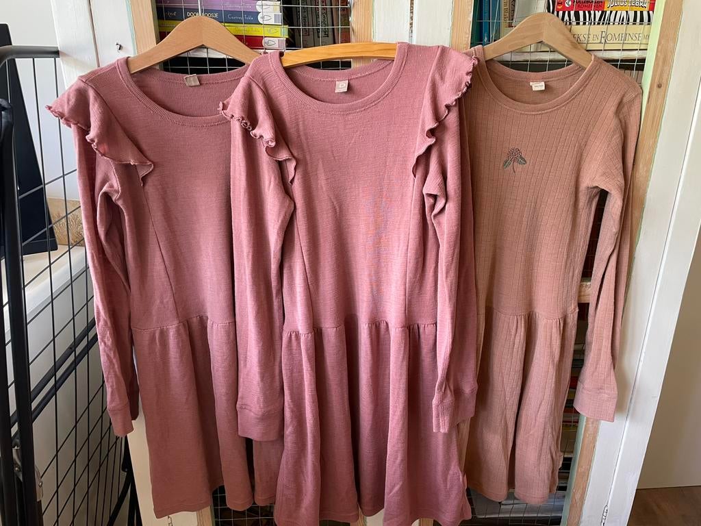 Dilling merino jurken 134/140, Ophalen of Verzenden, Zo goed als nieuw, Meisje, Jurk of Rok