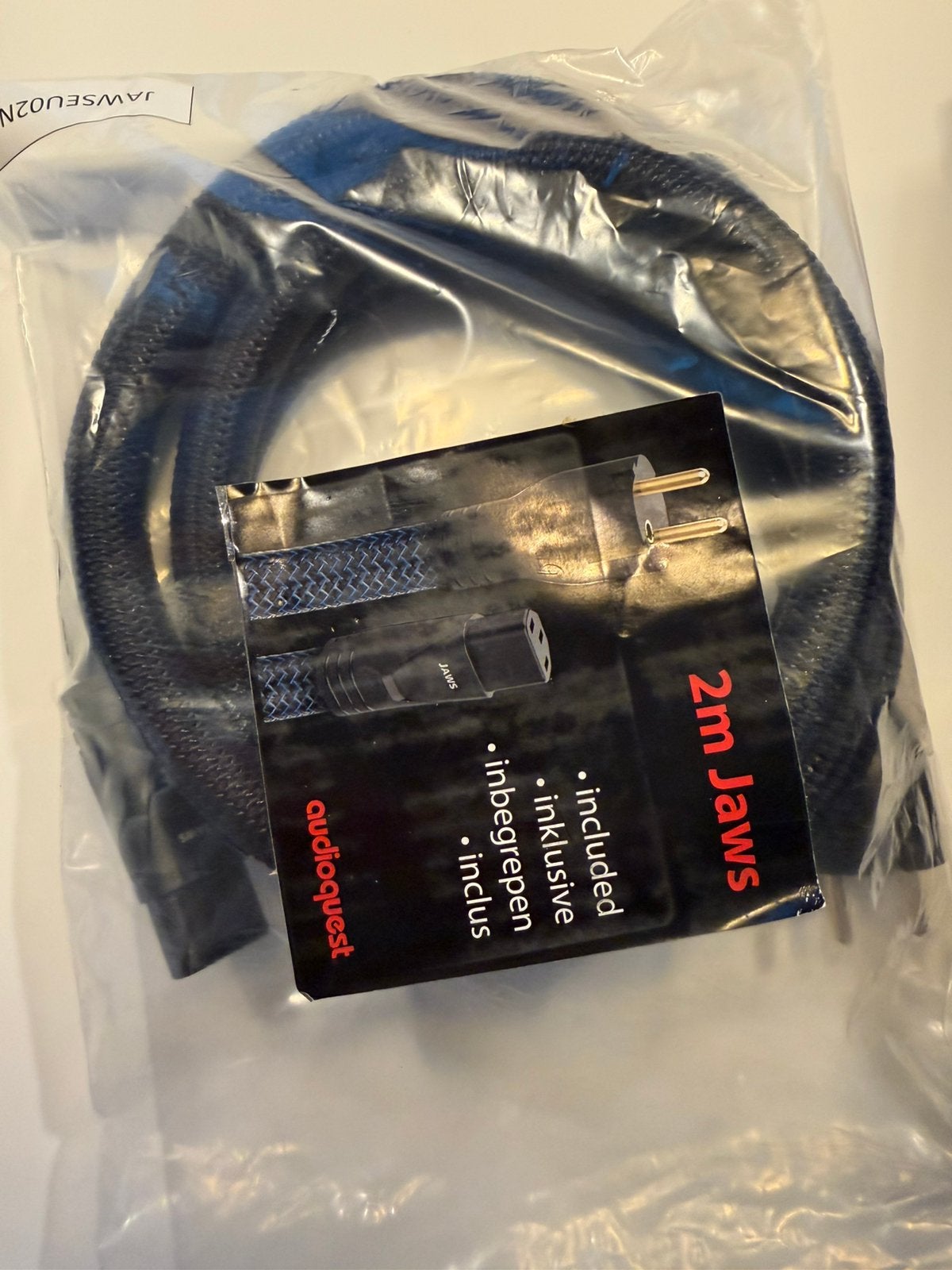 AudioQuest Jaws C13 stroomkabel 2m ZGAN (Nieuwprijs €699,-)