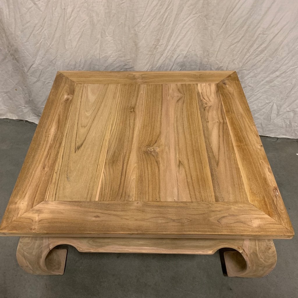 opium tafel - massief teak - 80 x 80 cm - Gratis bezorgd, TTM Wonen, Meubels – (Perzische) Tapijten en Woonaccessoires, 50 tot 100 cm