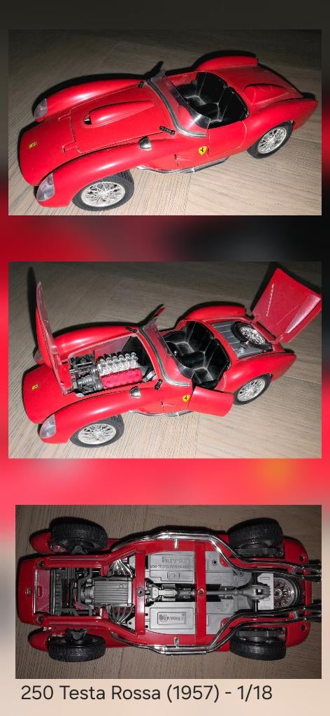 Bburago Ferrari 250 Testa Rossa (1957), Ophalen of Verzenden, Gebruikt, Auto, Bburago