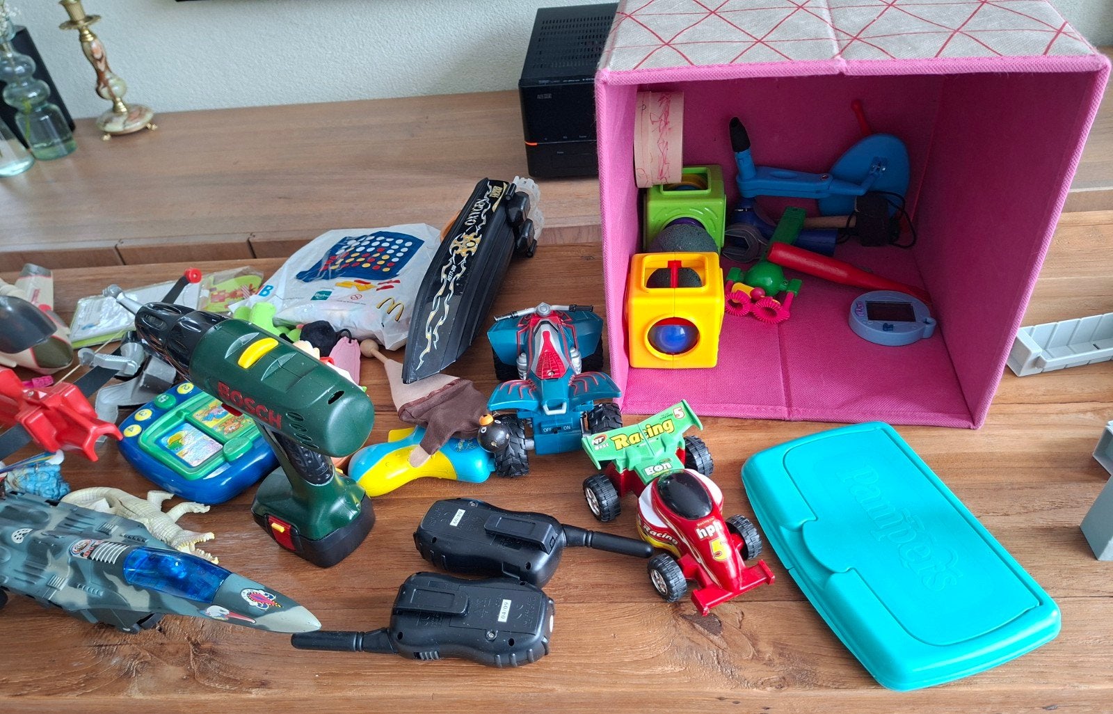 Grote partij speelgoed: auto's, vliegtuigen, bouwstenen, Ophalen of Verzenden, Gebruikt, Jongen of Meisje