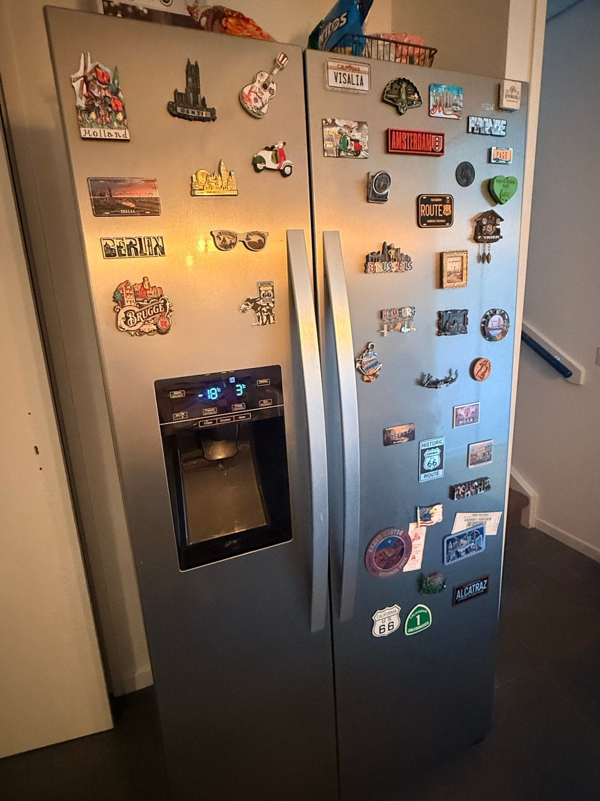 LG Amerikaanse koelkast met waterdispenser ijs werkt niet, Ophalen, Gebruikt, 200 liter of meer, 60 cm of meer