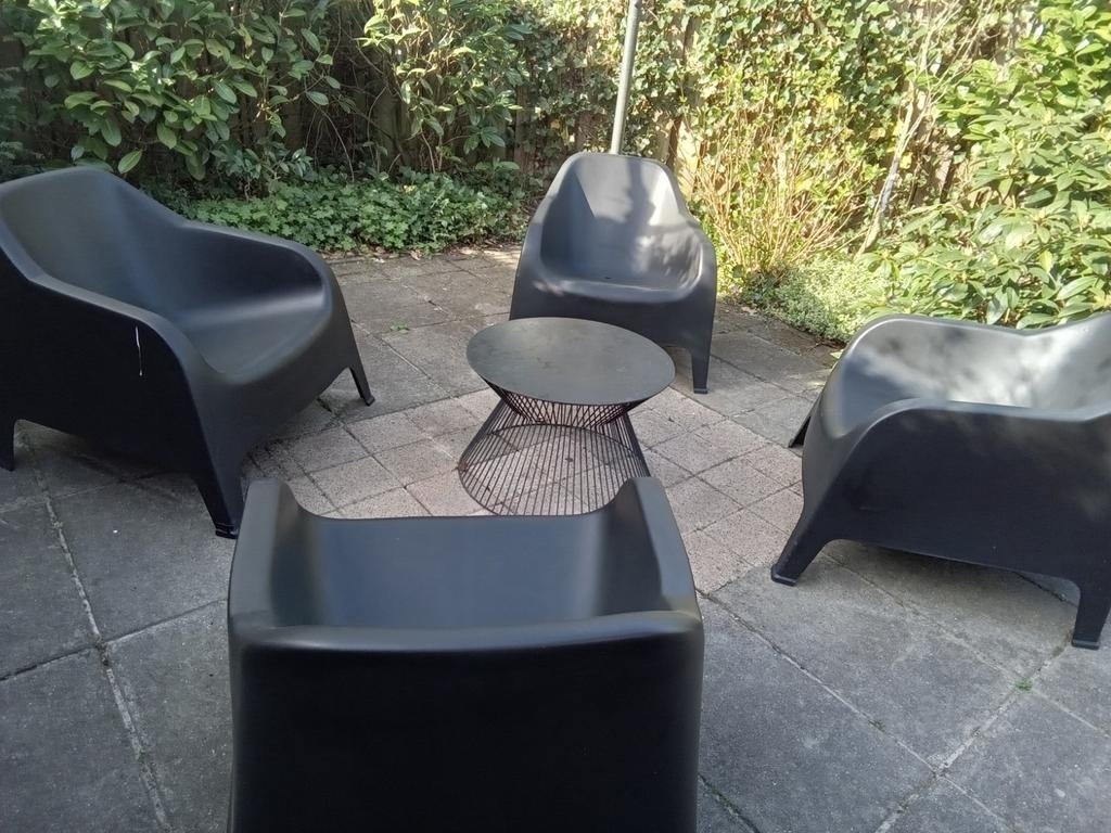 4 tuinstoelen / loungestoelen Tommy - Gamma, Ophalen, Gebruikt, Kunststof, 4 zitplaatsen