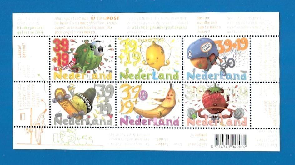 NVPH 2295 Kinderpostzegels 2004 - "Lekker gezond", Postzegels en Munten, Verzenden, Na 1940, Postfris