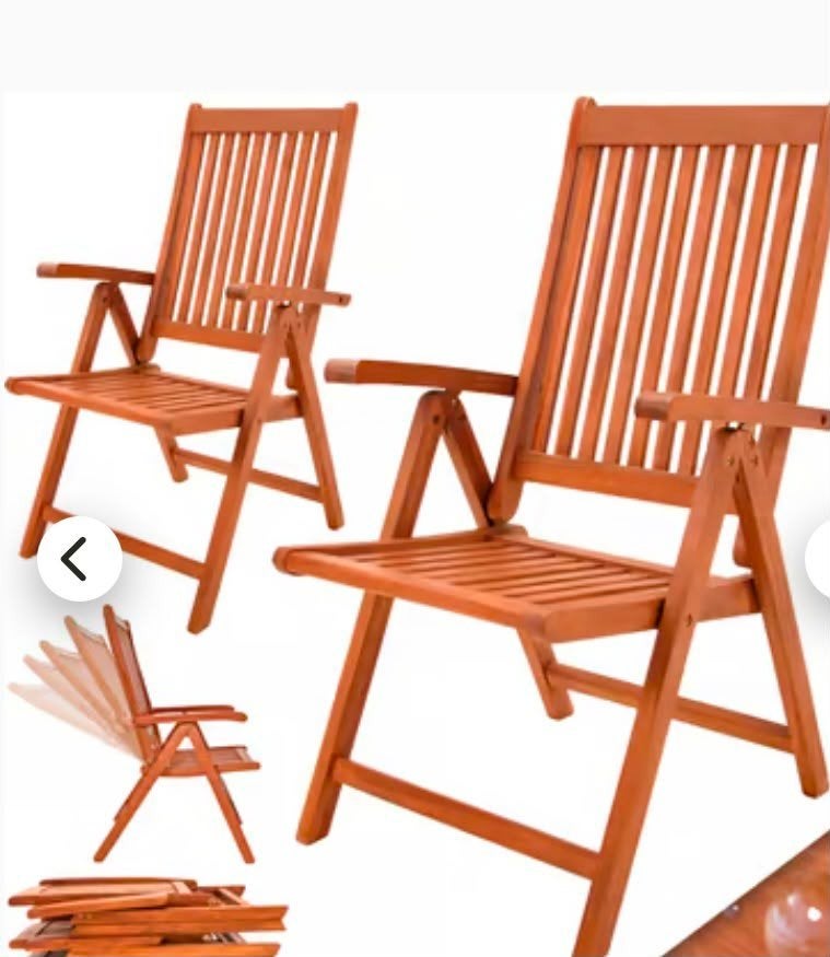 Tuinstoelen 4 stuks, Ophalen, Nieuw, Hout, Inklapbaar