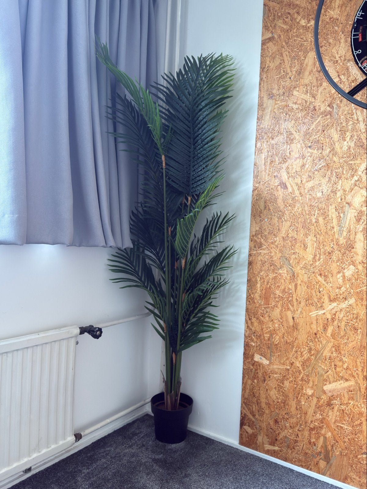 Grote kunstpalm 170 cm hoog - Realistische uitstraling, Ophalen, Binnen, Groen, Kunstplant