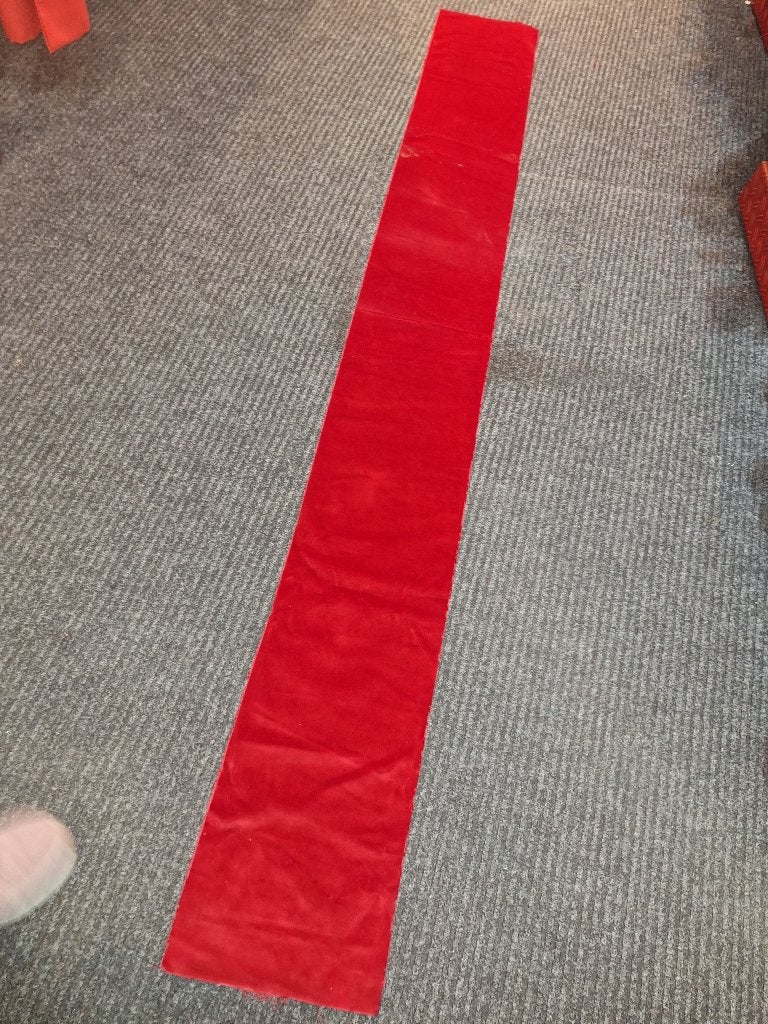 rode velour stof, nieuwstaat, Hobby en Vrije tijd, Stoffen en Lappen, Ophalen of Verzenden, Katoen, Minder dan 30 cm, Rood