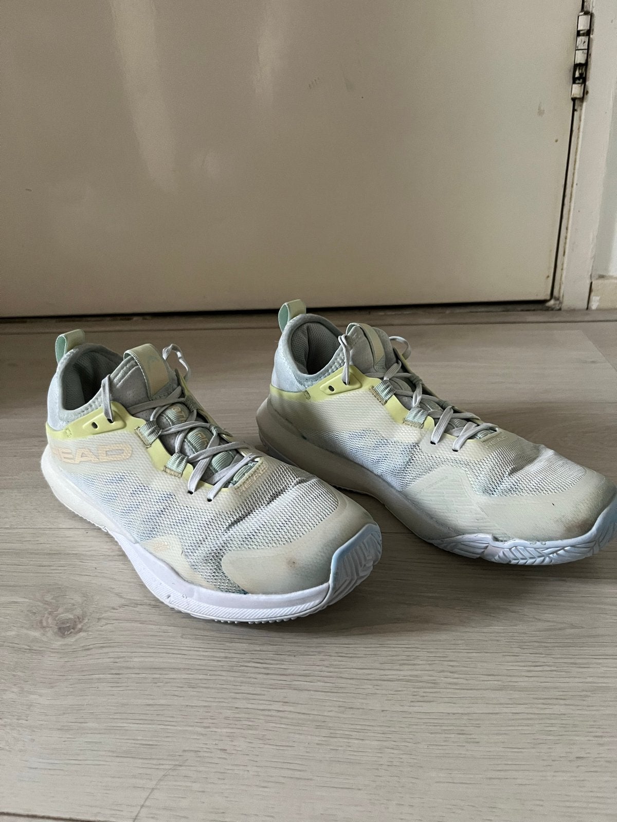 Head Schoenen- Lichtblauw/Geel, Verzenden, Gedragen, Blauw, Sportschoenen