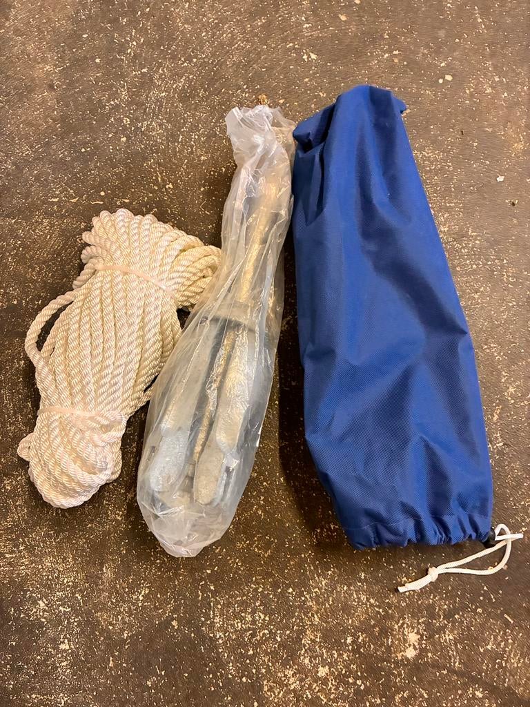 Anker 3.2 kg met touw en hoes nooit gebruikt!, Ophalen, Zo goed als nieuw, Toebehoren, Minder dan 15 m²