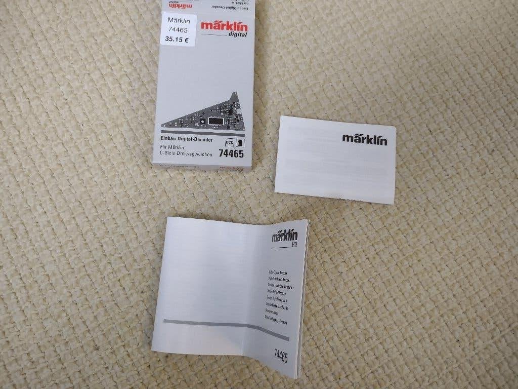Leeg doosje met handleiding van Märklin H0 74465, Gelijkstroom of Wisselstroom, Overige typen, Nieuw, Ophalen of Verzenden