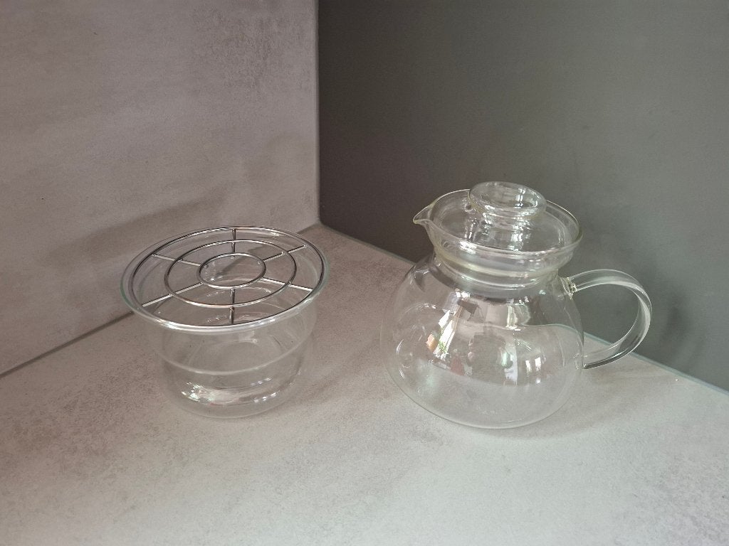 Theepot met theelicht, Huis en Inrichting, Overige typen, Ophalen of Verzenden, Overige stijlen, Glas