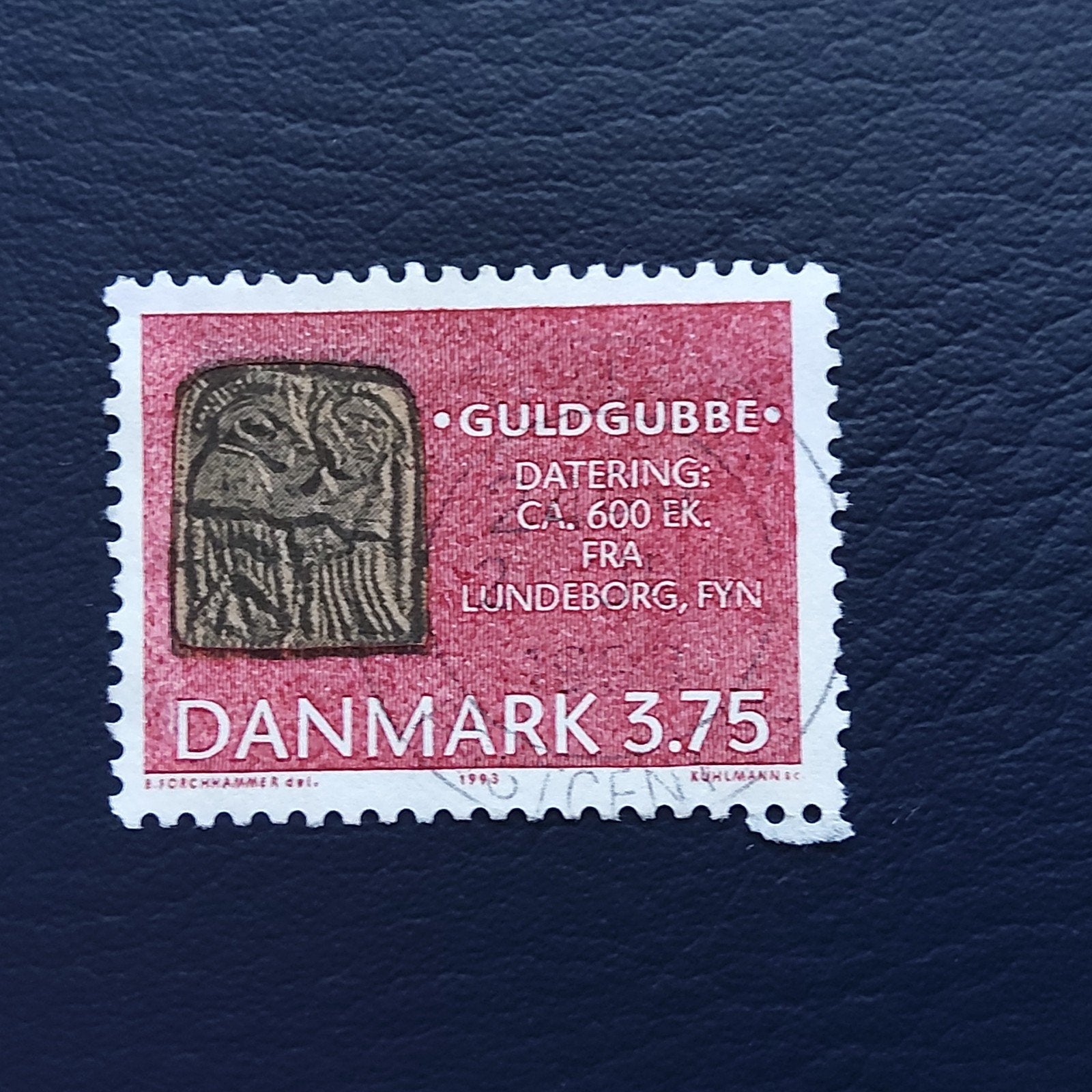 Postzegel Denemarken - Guldgubbe 3.75 Mark 1993, Postzegels en Munten, Ophalen of Verzenden