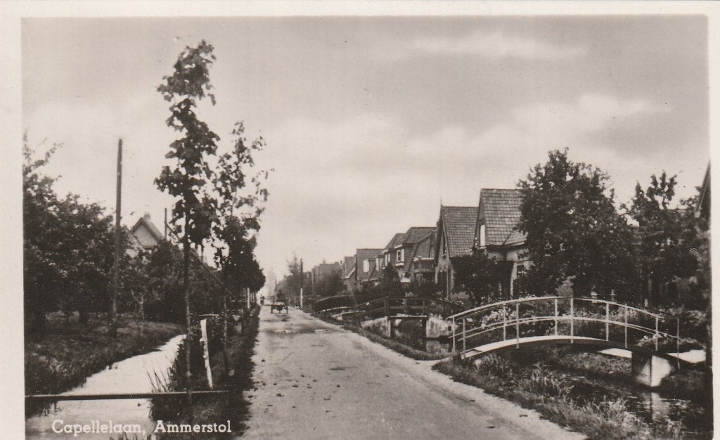 Capellelaan, Ammerstol - Oude Ansichtkaart, Verzenden, 1920 tot 1940, Gelopen, Zuid-Holland