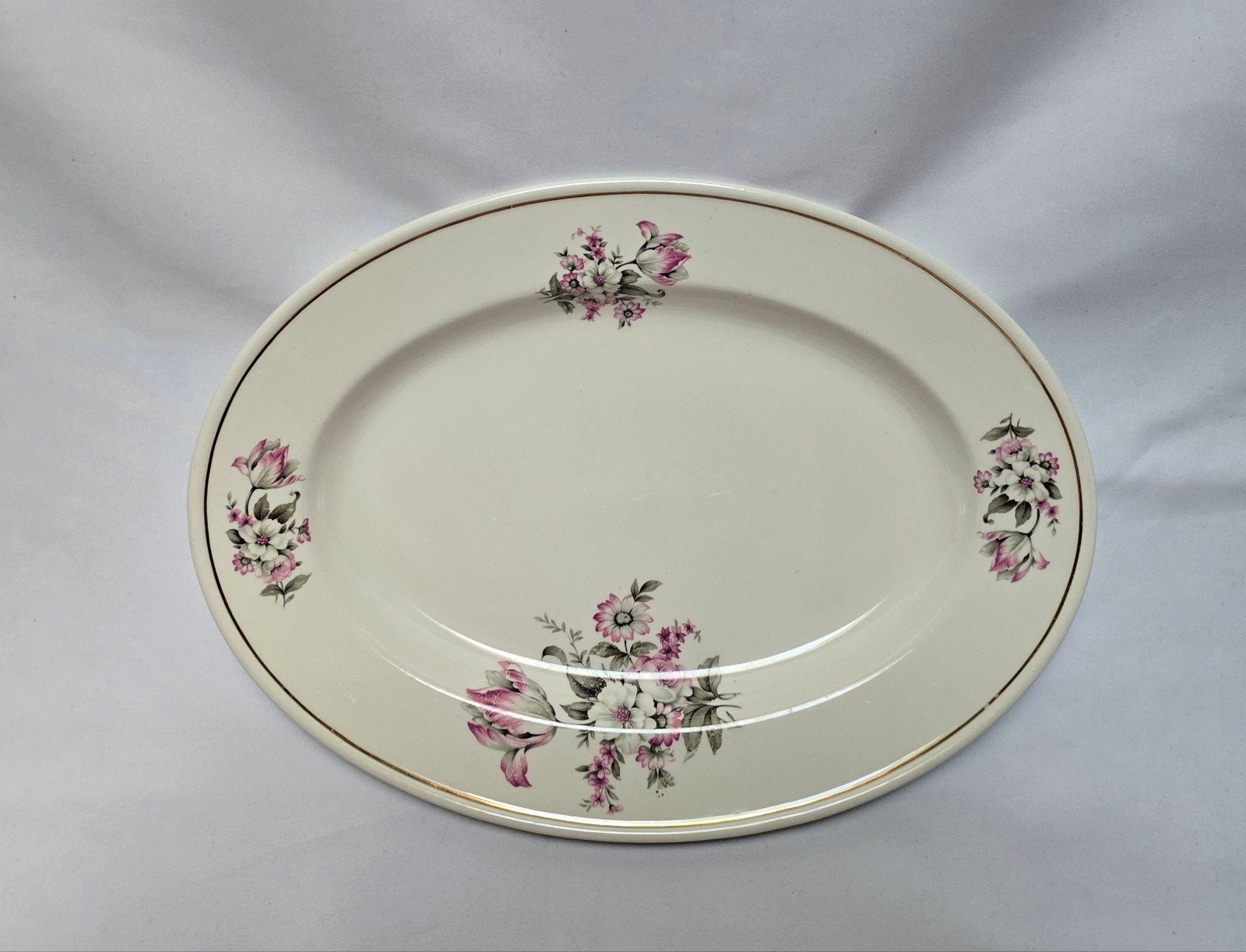 Vintage Serveerschaal met bloemmotief, Ophalen of Verzenden