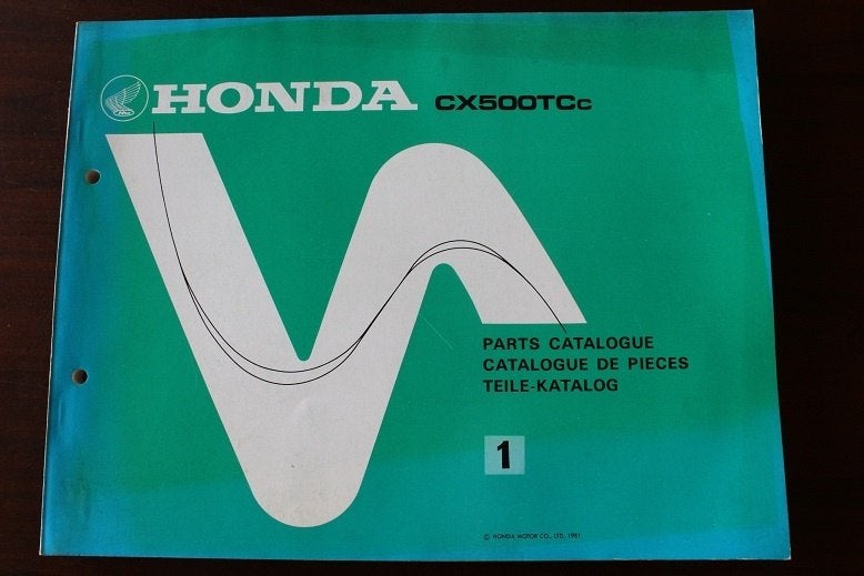 Honda CX500TC Turbo 1981 motorcycle parts catalogue CX500 TC, Ophalen of Verzenden, Honda
