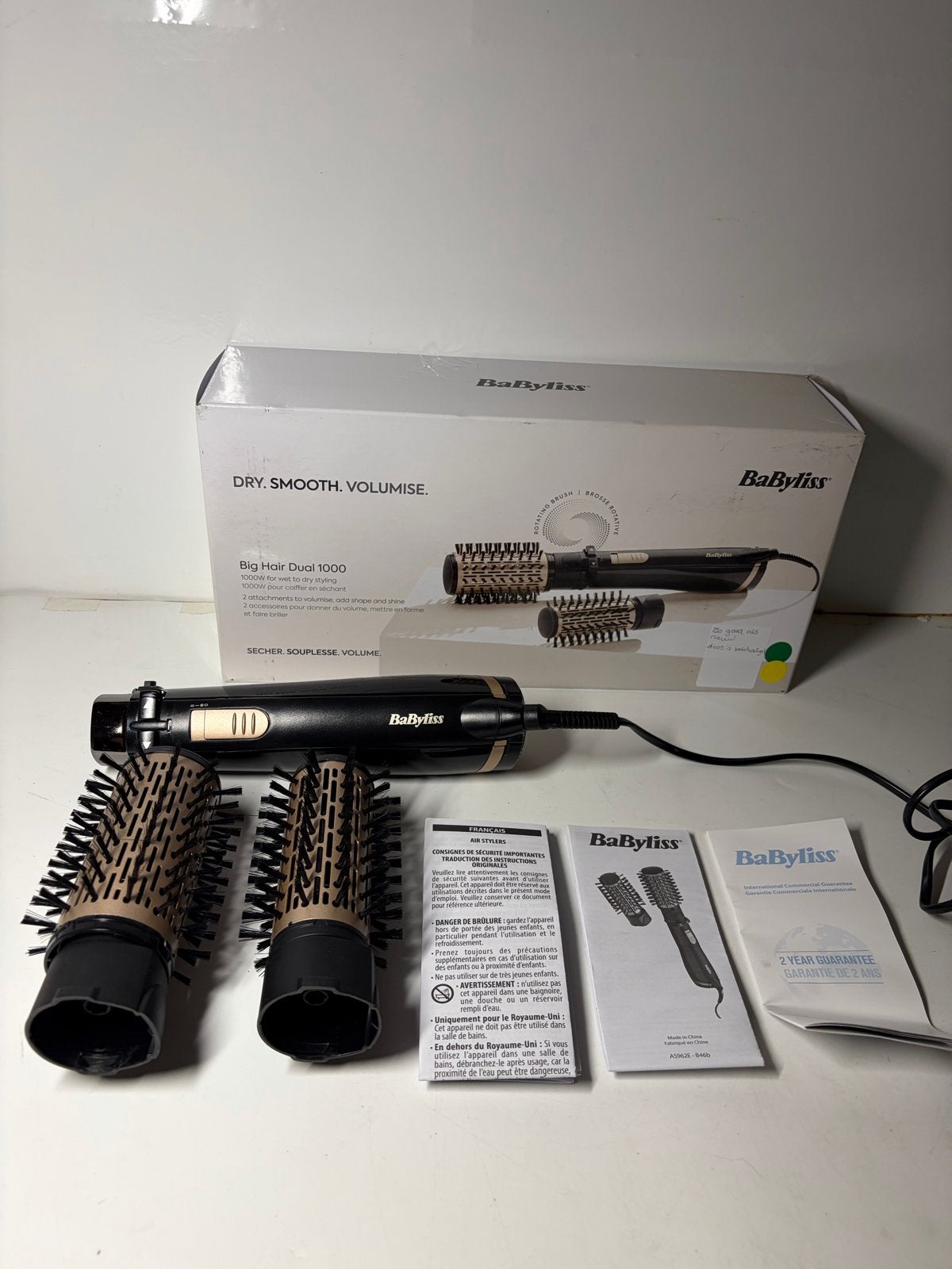BaByliss Big Hair Dual 1000 Warme Luchtborstel, -, -, Haarverzorging, Ophalen of Verzenden