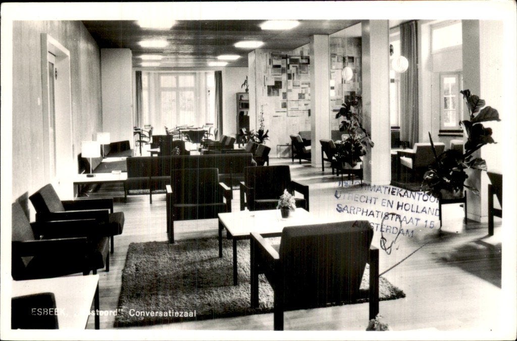 Esbeek - Conversatiezaal - Interieur, Ophalen of Verzenden, 1960 tot 1980, Gelopen, Noord-Brabant