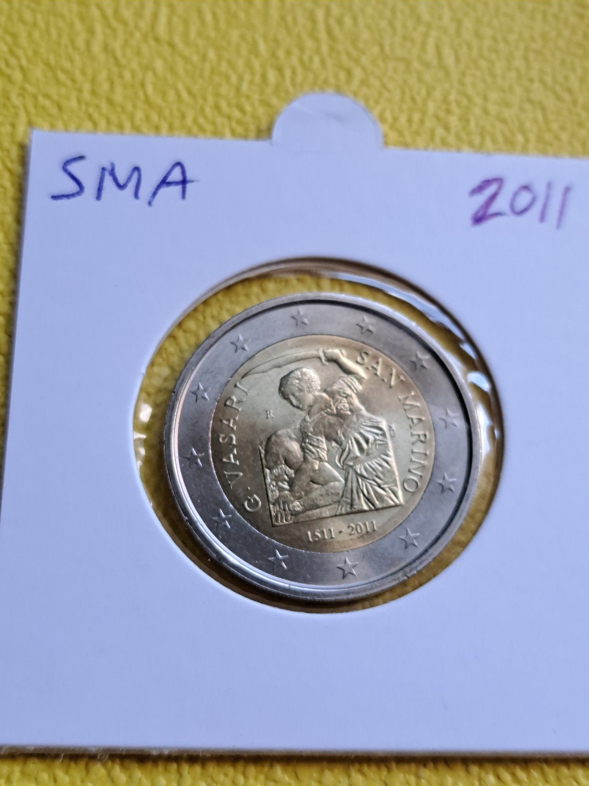 2 euro UNC SAN MARINO 2011 Giorgio Vasari, Ophalen of Verzenden, San Marino, 2 euro