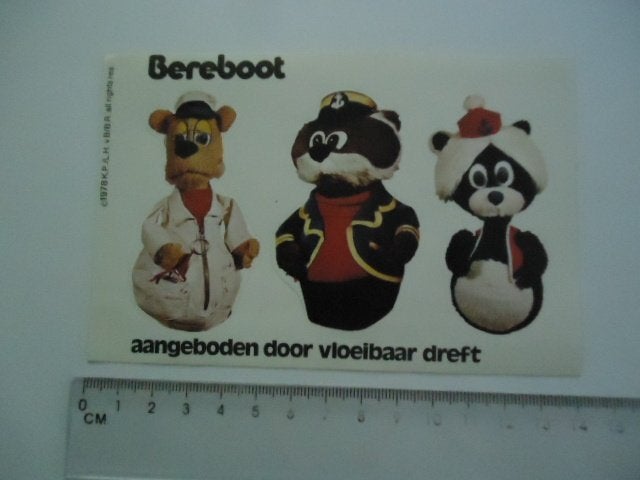 sticker oud BEREBOOT 1978 TV kind dreft vintage televisie, Verzamelen, Verzenden, Zo goed als nieuw, Bedrijf of Vereniging