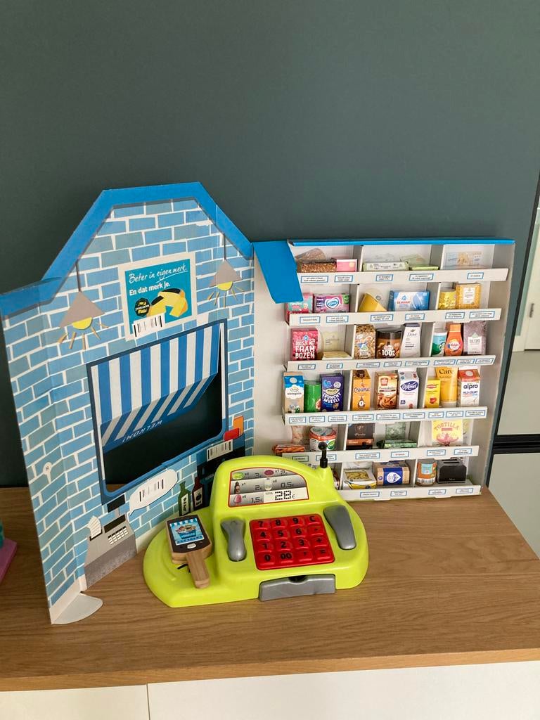 Albert Heijn winkeltje - compleet! - incl scanner en kassa, Ophalen, Zo goed als nieuw, Jongen of Meisje