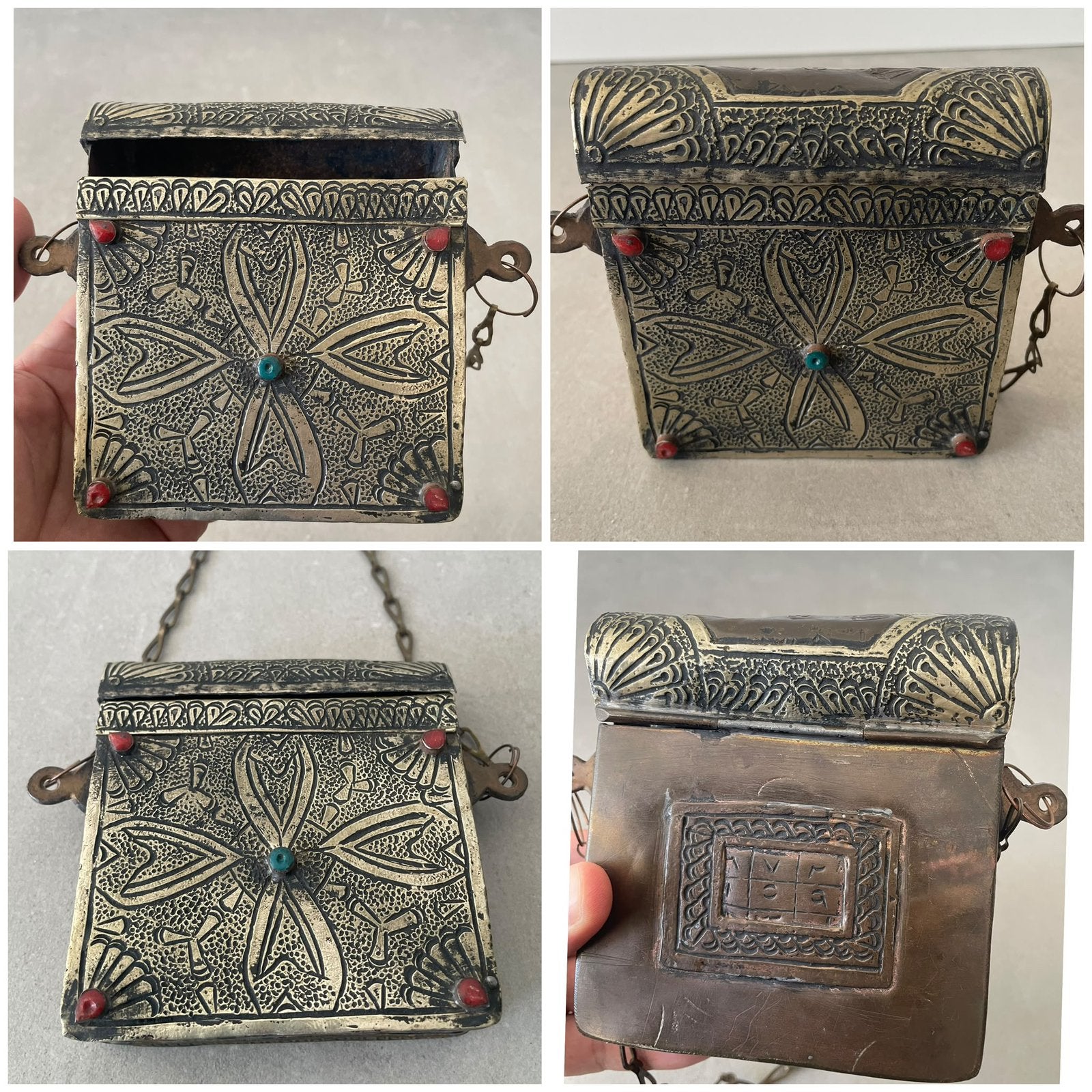 19e-eeuwse islamitische antieke koran amulet doos/kistje, Antiek en Kunst, Ophalen of Verzenden