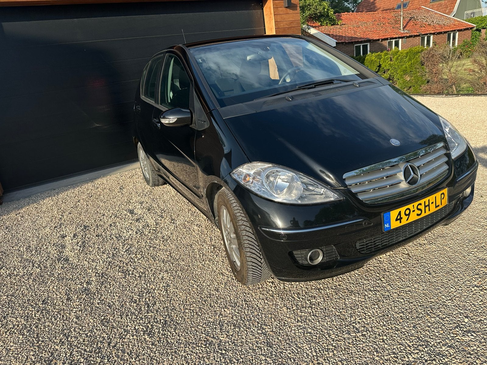 Mercedes-Benz A-Klasse 1.7 A180 5DRS CVT 2006 Zwart, Auto's, Zwart, 4 cilinders, 400 kg, Zwart