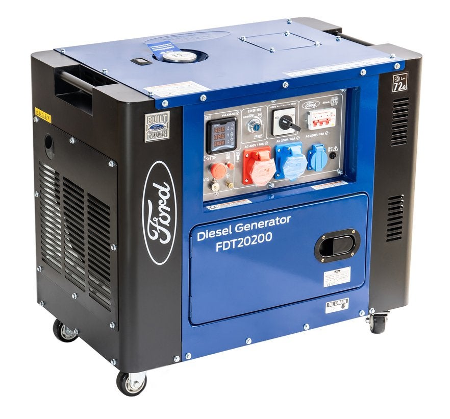 Nieuwe FORD FDT20200 Diesel Generator, Doe-het-zelf en Verbouw, Aggregaten, Ophalen, Dieselolie, Geluidgedempt, Nieuw