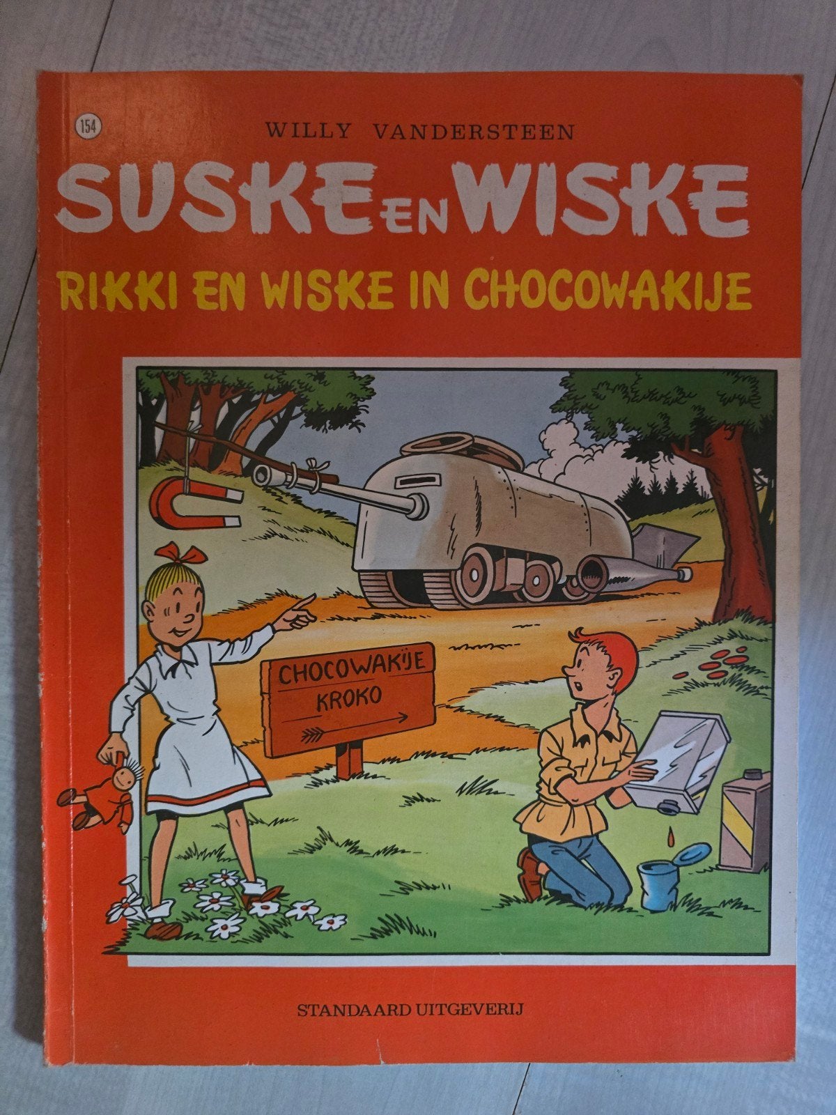 Suske en Wiske - Rikki en Wiske in Chocowakije (nr. 154), Boeken, Stripboeken, Eén stripboek, Ophalen of Verzenden, Gelezen, Willy Vandersteen