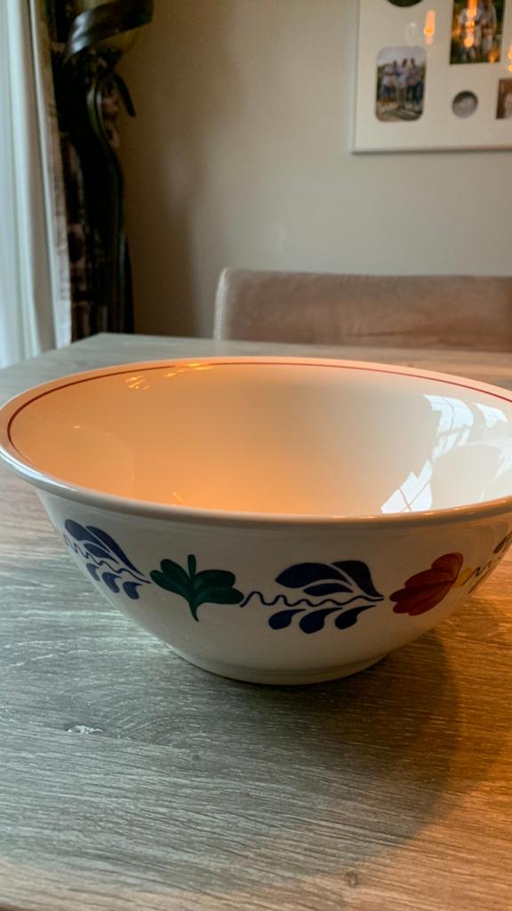 Boerenbont grote schaal, Huis en Inrichting, Keuken | Servies, Ophalen of Verzenden, Aardewerk, Boerenbont, Schaal of Schalen