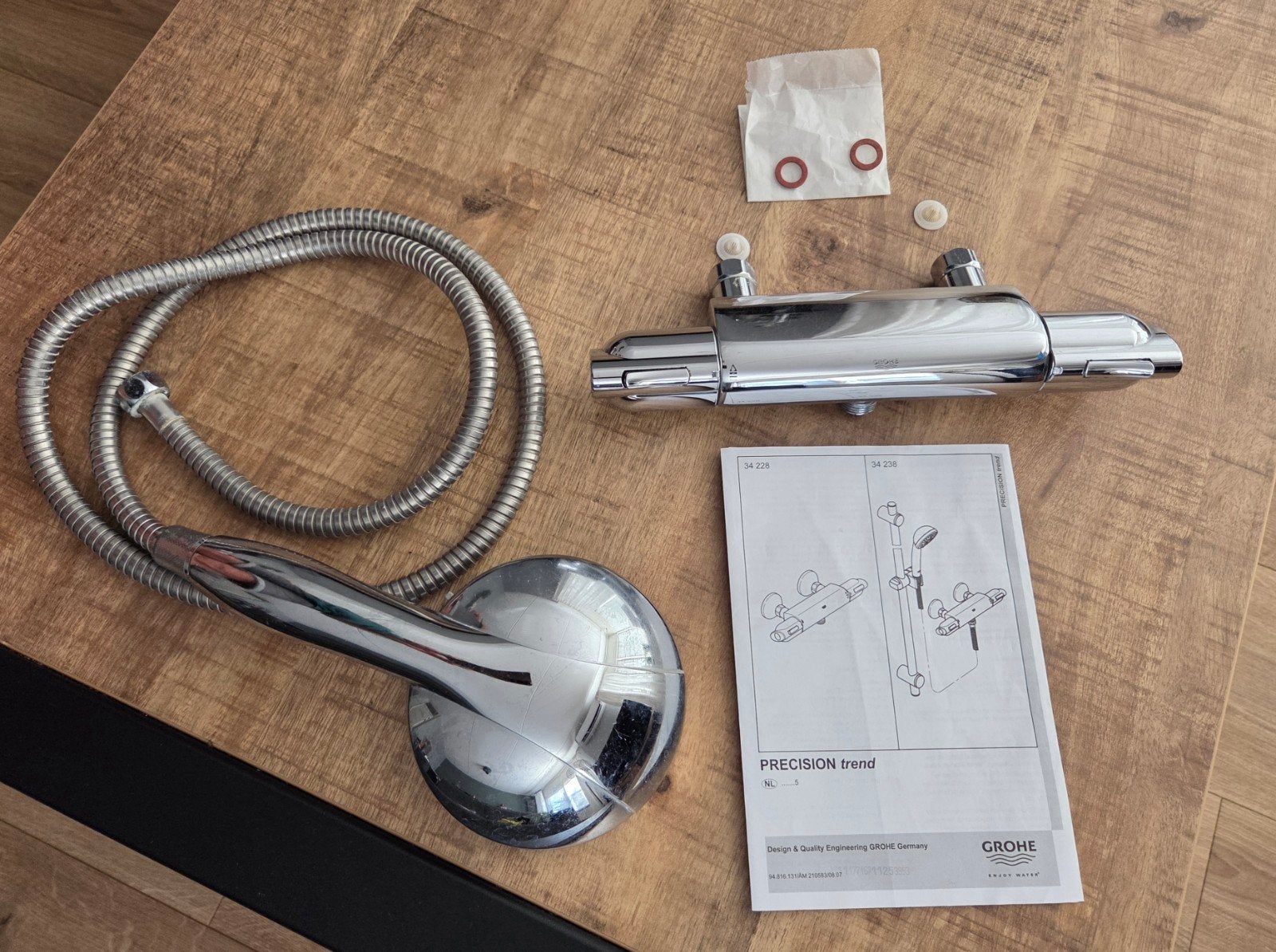 Grohe Precision Trend Thermostatische Douchekraan+ Douchekop, Ophalen of Verzenden, Zo goed als nieuw, Chroom, Douche