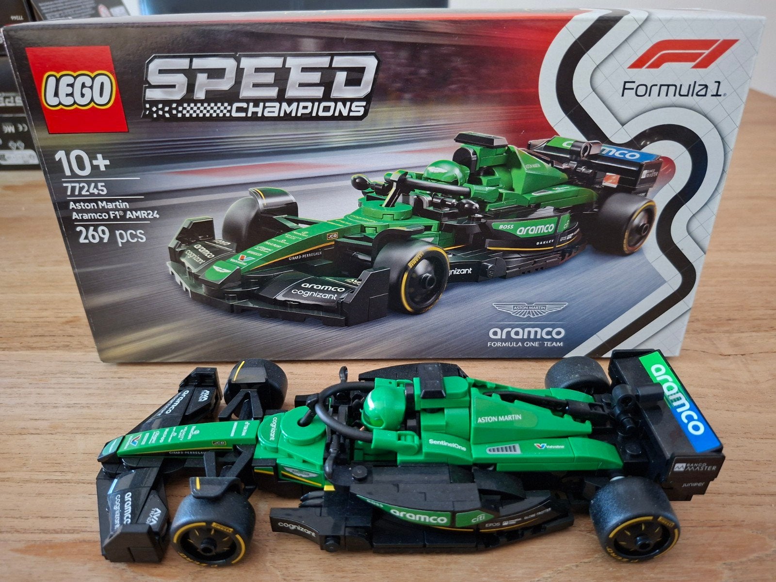 LEGO Speed Champions Aston Martin Aramco F1 (77245) zgan, Lego, Zo goed als nieuw, Compleet, Complete set