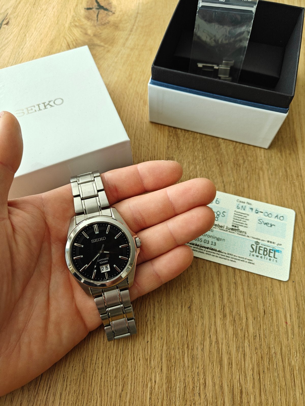 Seiko 7D0286 heren horloge nieuwstaat, Staal, Polshorloge, Ophalen of Verzenden, Zo goed als nieuw