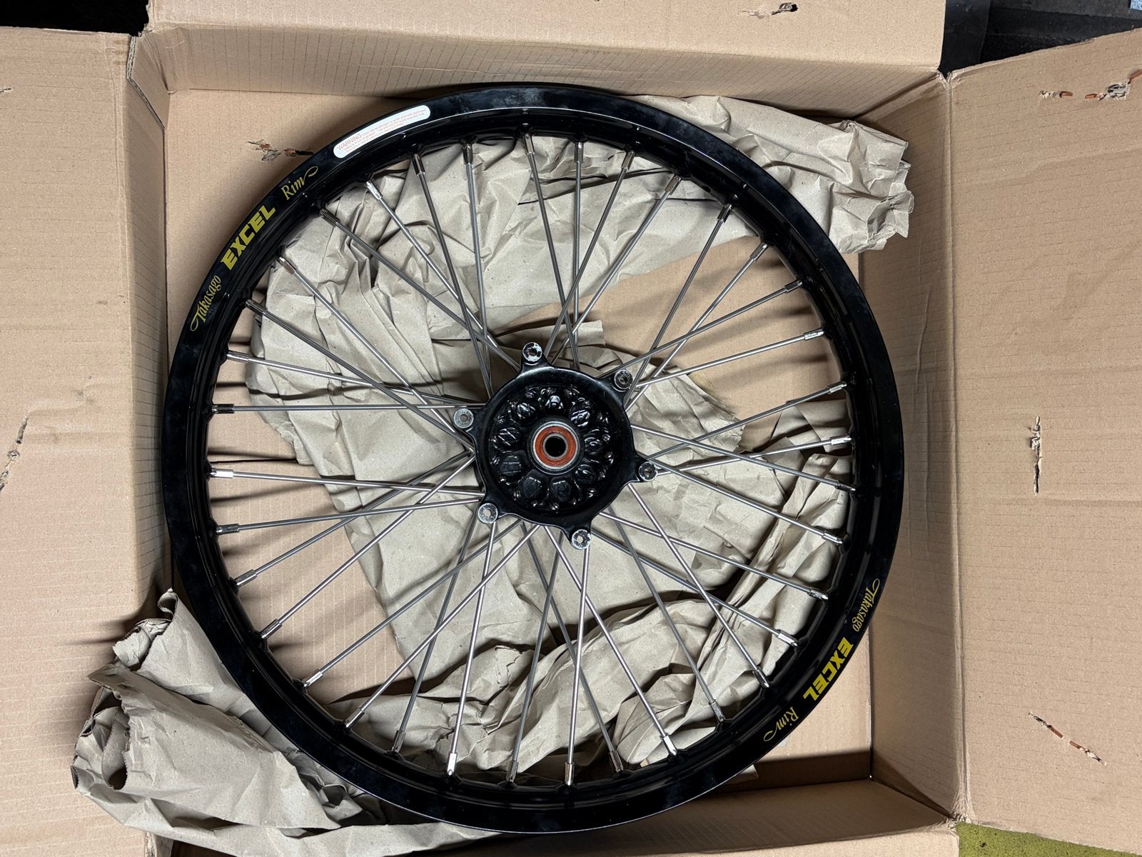 Nieuwe Haan Wheels excel met rvs spaken voor KTM 620/640, Motoren, Ophalen of Verzenden