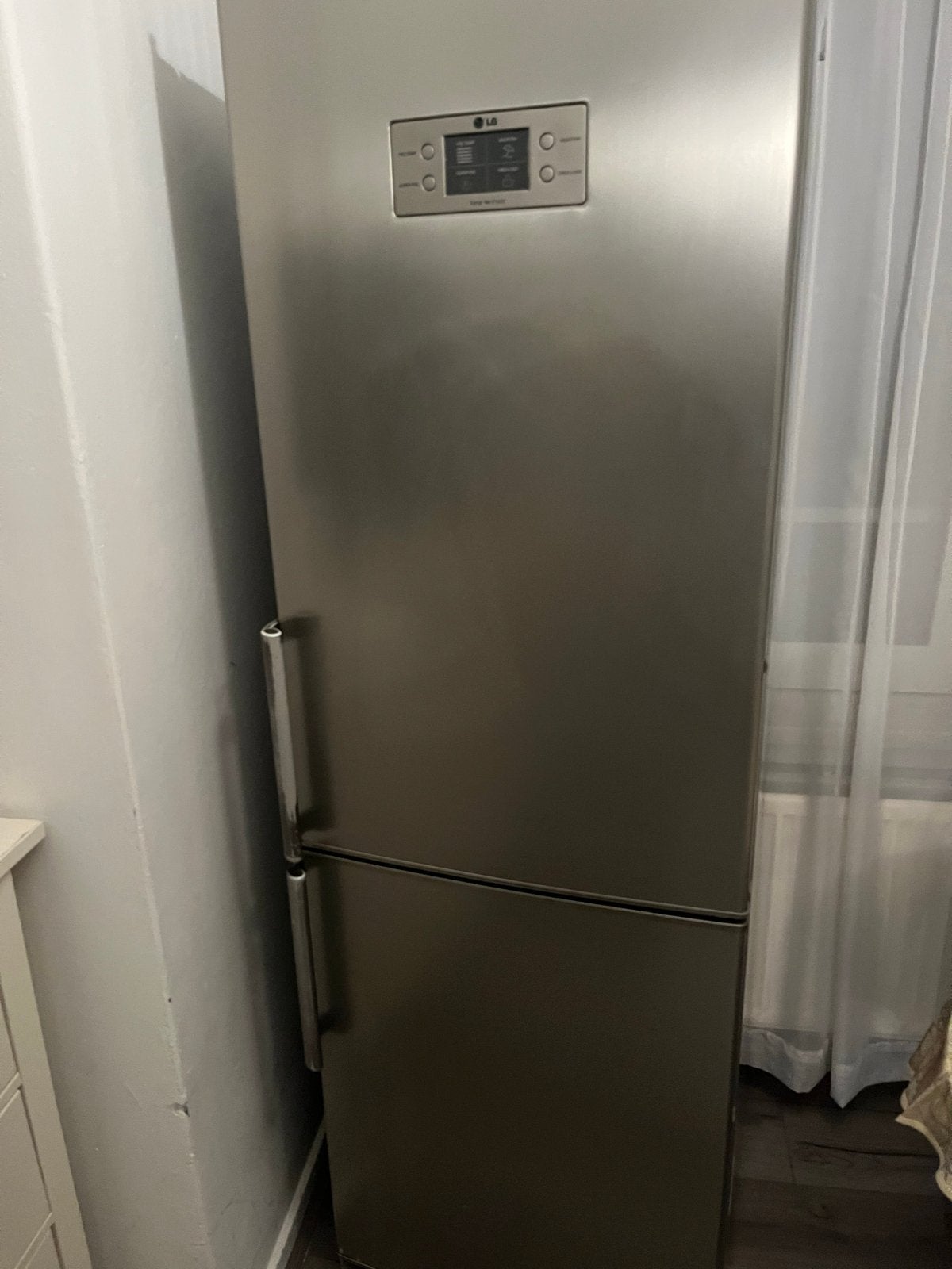 LG Koel-vriescombinatie - Zilver - Goede staat, Witgoed en Apparatuur, Gebruikt, 200 liter of meer, 60 cm of meer, Met aparte vriezer