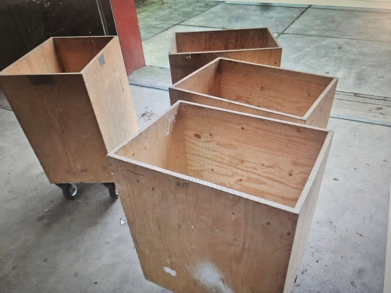 kratten verrijdbaar kist 5 stuks, Doe-het-zelf en Verbouw, Kratten en Dozen, Ophalen, Gebruikt, 40 tot 60 cm, 50 tot 75 cm