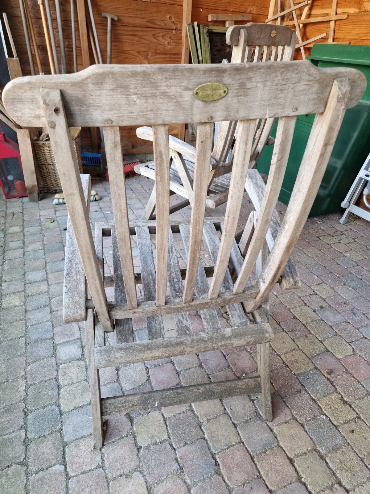 2 tuinstoelen Garden Green, Ophalen, Gebruikt, Hout, Verstelbaar