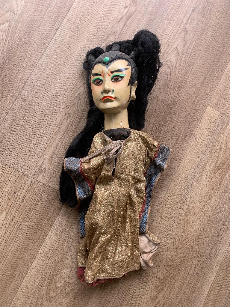 4 Antieke Chinese poppenkast poppen, Antiek en Kunst, Ophalen