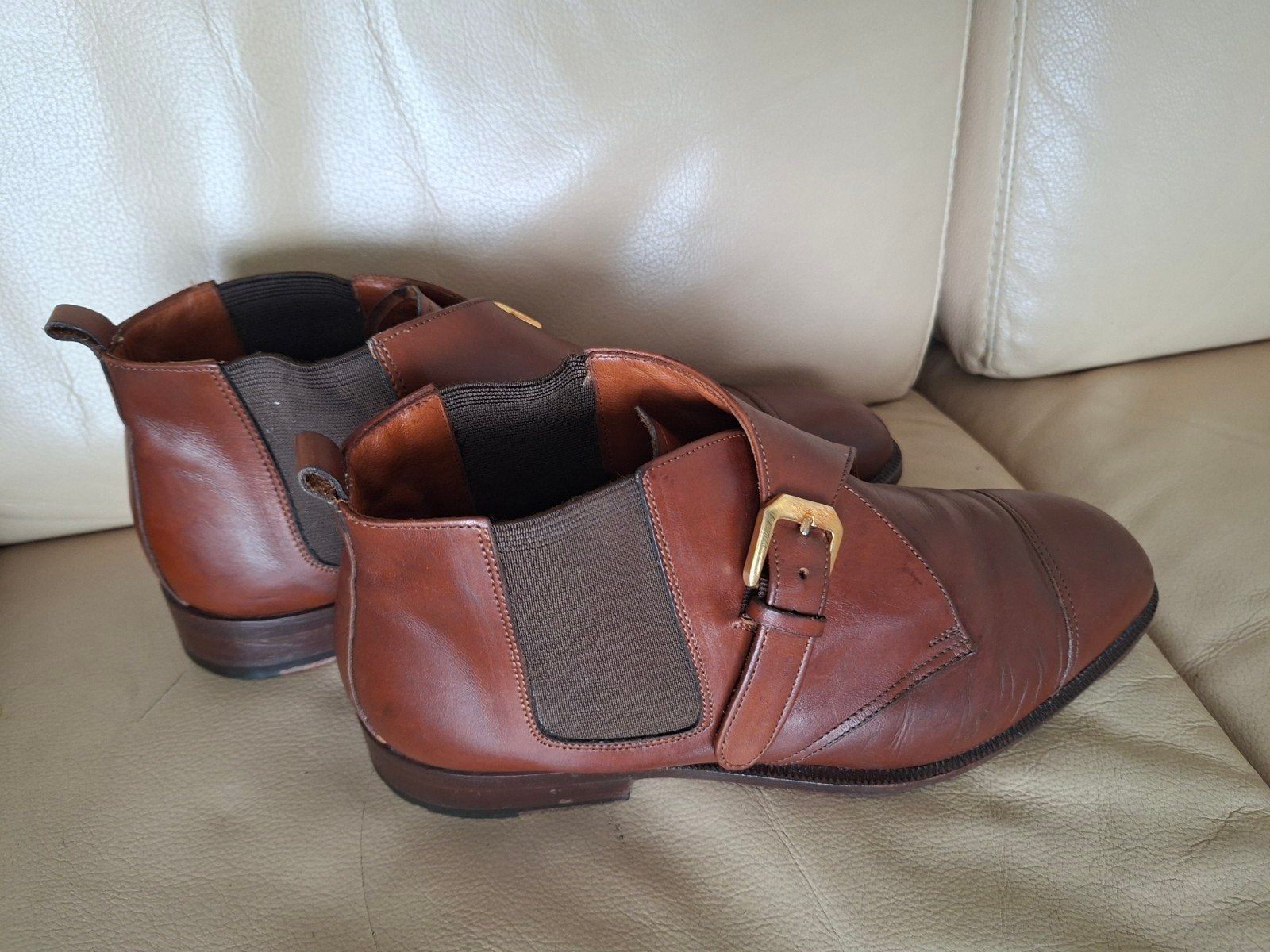 Vintage Lord Croydon Italian Leather Monk Strap Chelsea Boot, Kleding | Heren, Schoenen, Ophalen of Verzenden, Zo goed als nieuw