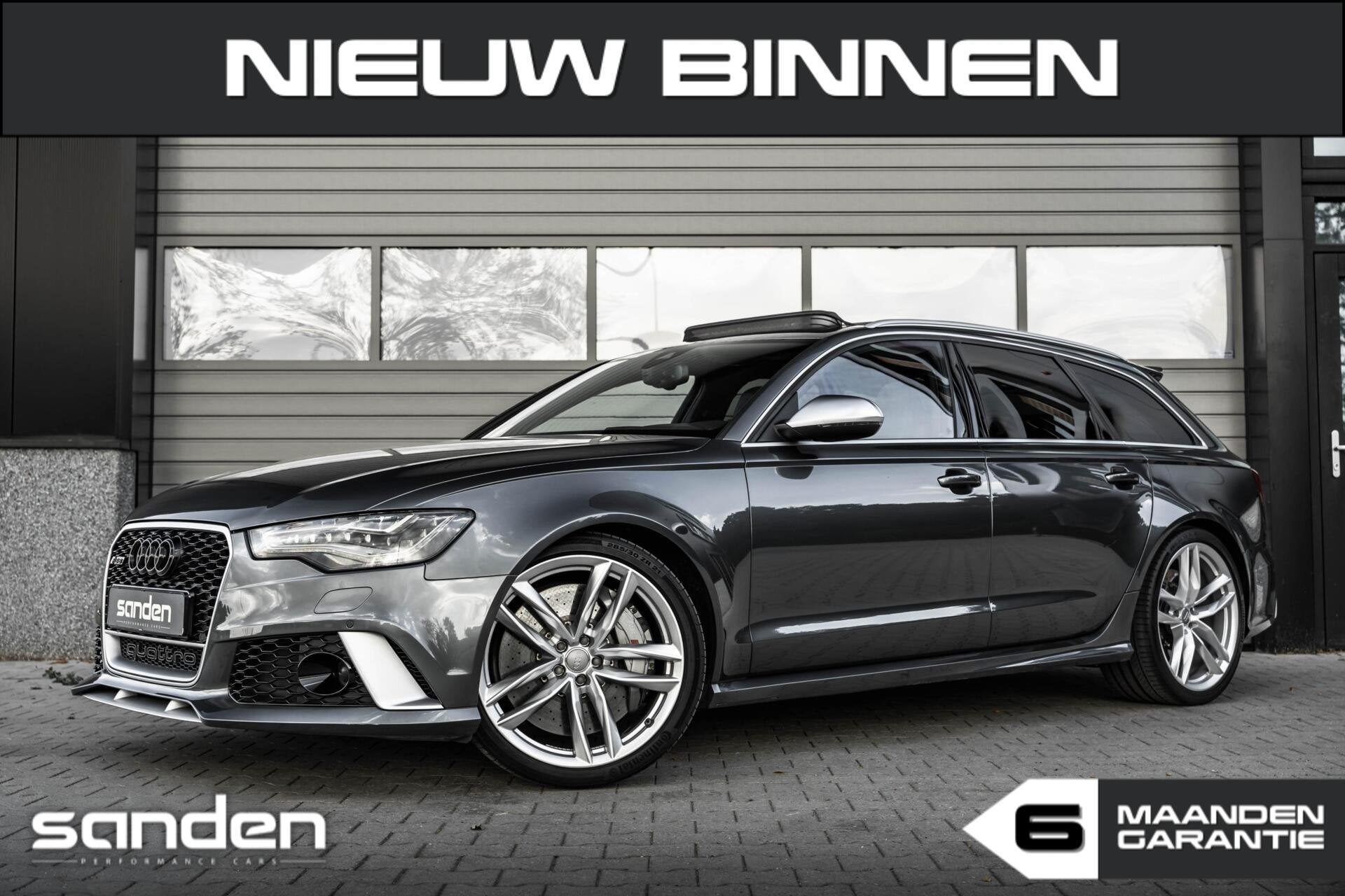 Audi RS6 Avant 4.0TFSI quattro|keramisch|Pano|Milltek|Carbon, Auto's, Automaat, Euro 5, Vierwielaandrijving, 3993 cc