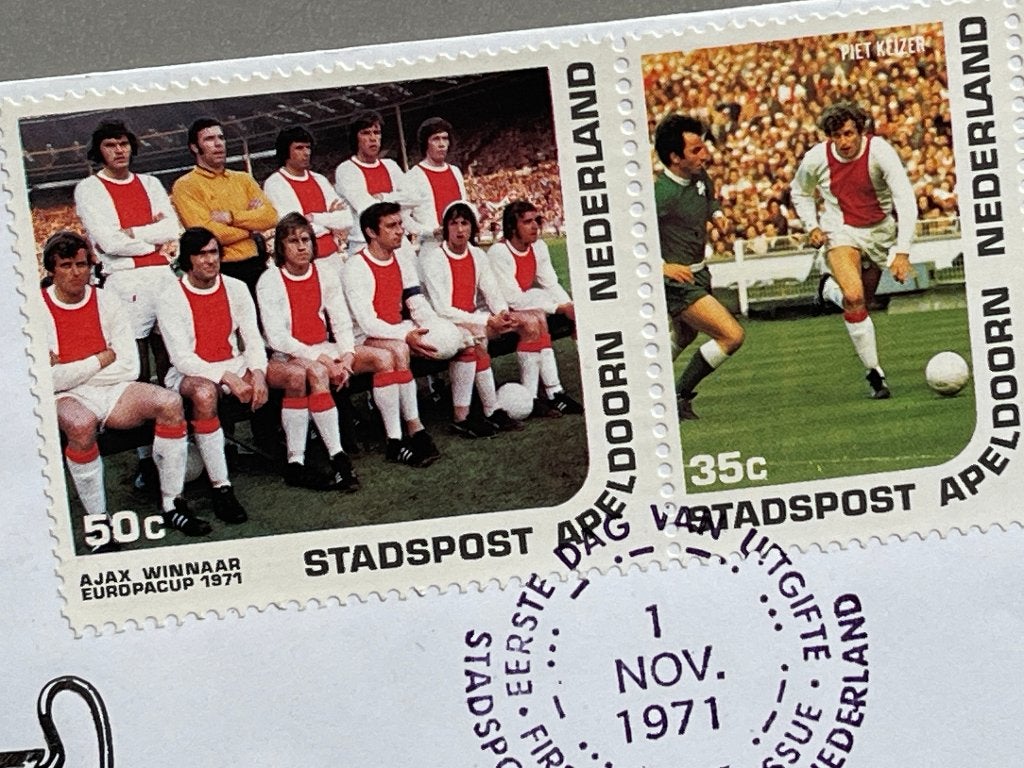 Ajax Europacup I winnaar 1971 (FDC Stadspost Apeldoorn), Ophalen of Verzenden, Onbeschreven, Nederland