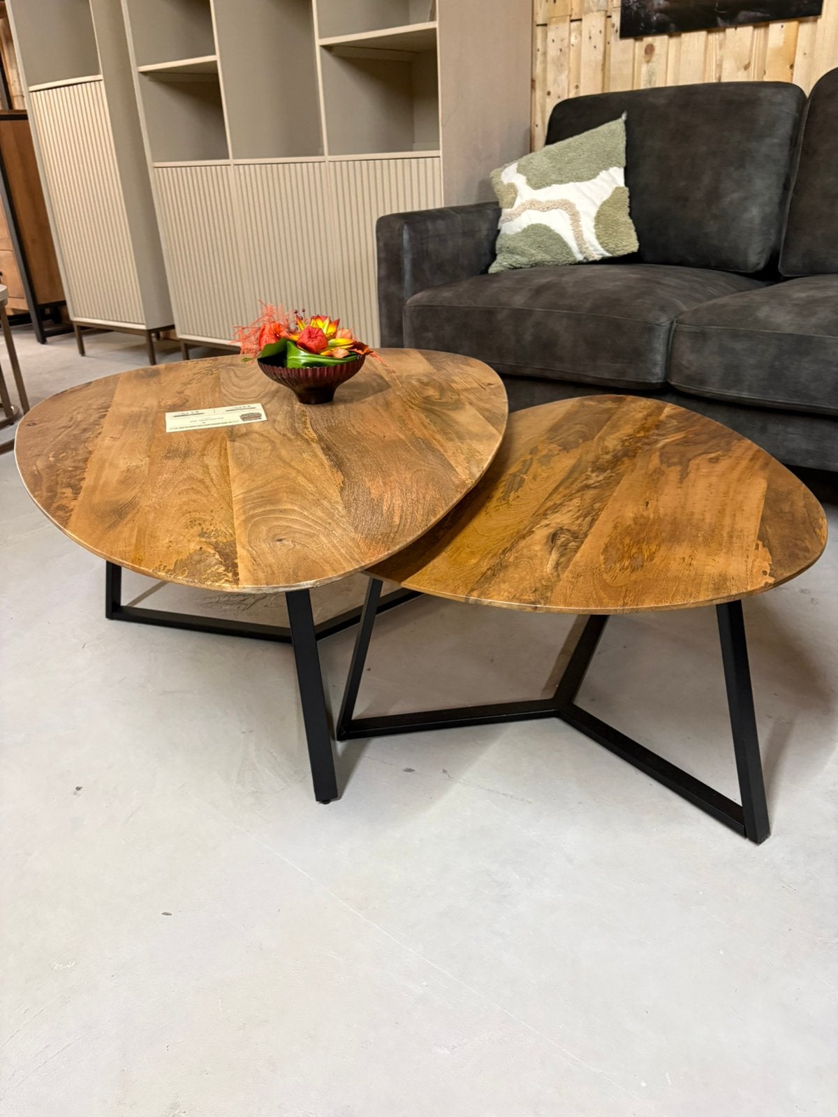 Salontafel Iris – set van 2 voor €175, Ophalen of Verzenden, Nieuw, Rond, 50 tot 100 cm