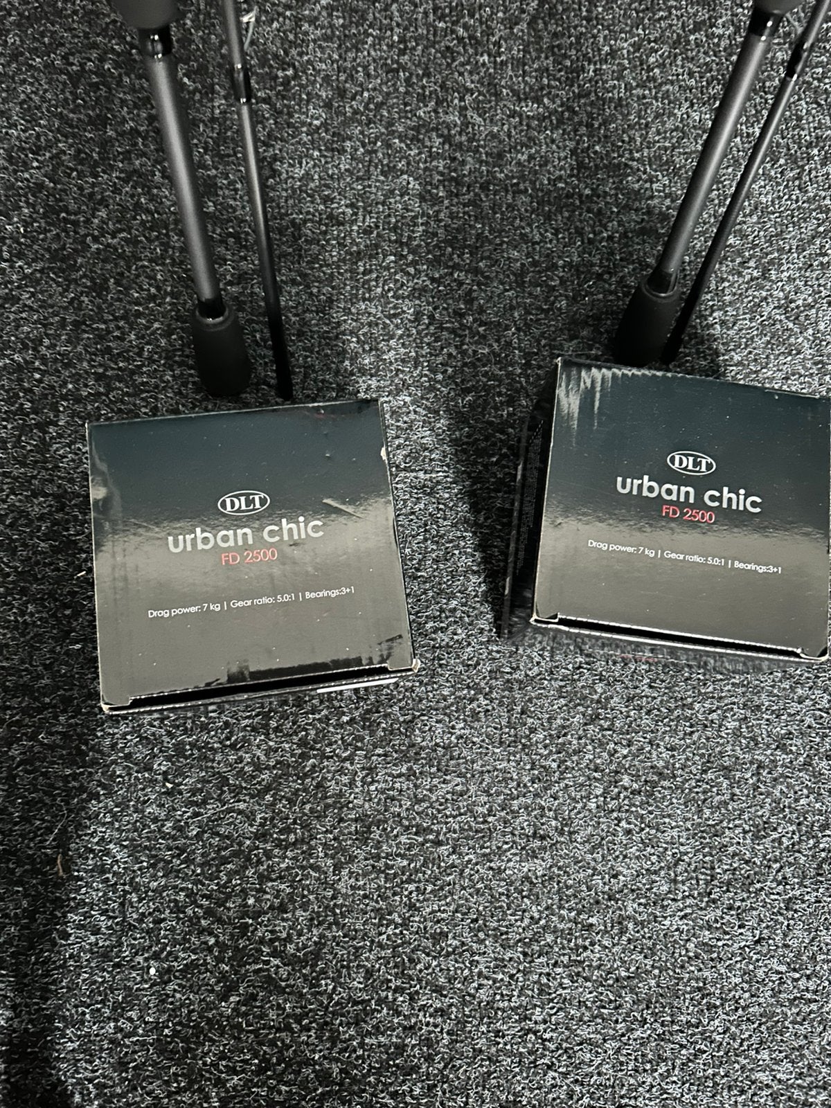 2x Complete Roofvis set 2 meter 0-25 gram incl lijn, Nieuw, S, H, Complete set