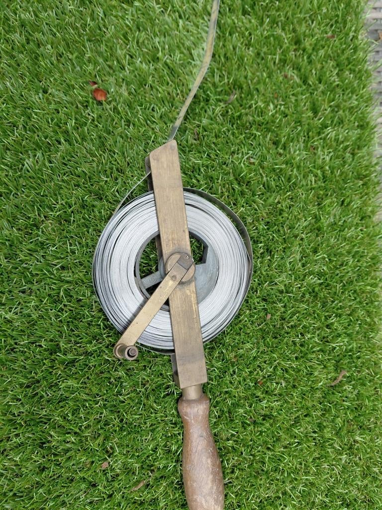 antiek meetlint van 30 m, Antiek en Kunst, Ophalen of Verzenden