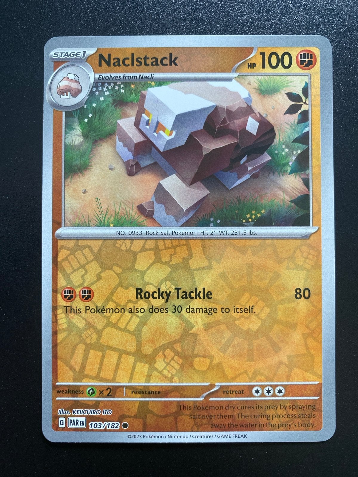 Naclstack 103/182 Reverse Holo Pokémon Paradox Rift, Ophalen of Verzenden, Zo goed als nieuw, Losse kaart, Foil