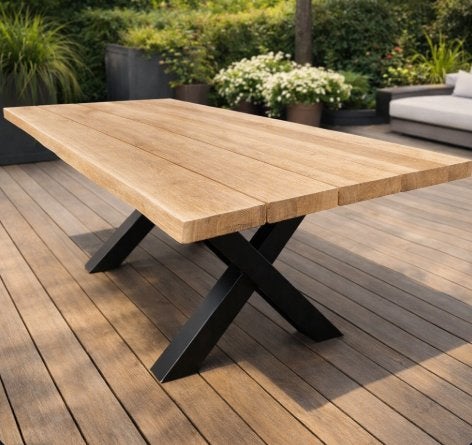 Buitentafel op maat gemaakt, Tuin en Terras, Ophalen of Verzenden, Nieuw, Vierkant, Hout